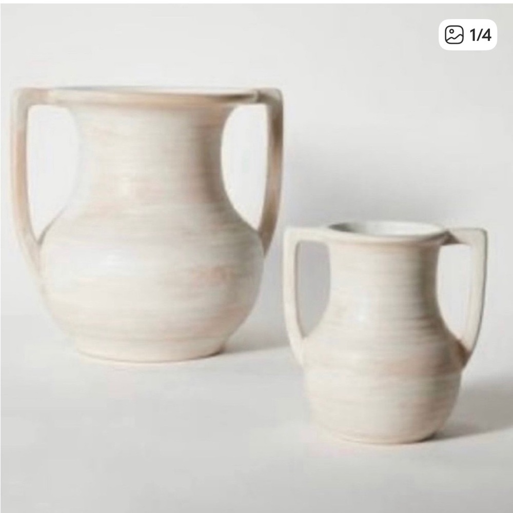 Ceramic Trophy Vase SET- Studio McGee (Large And Small) NWT